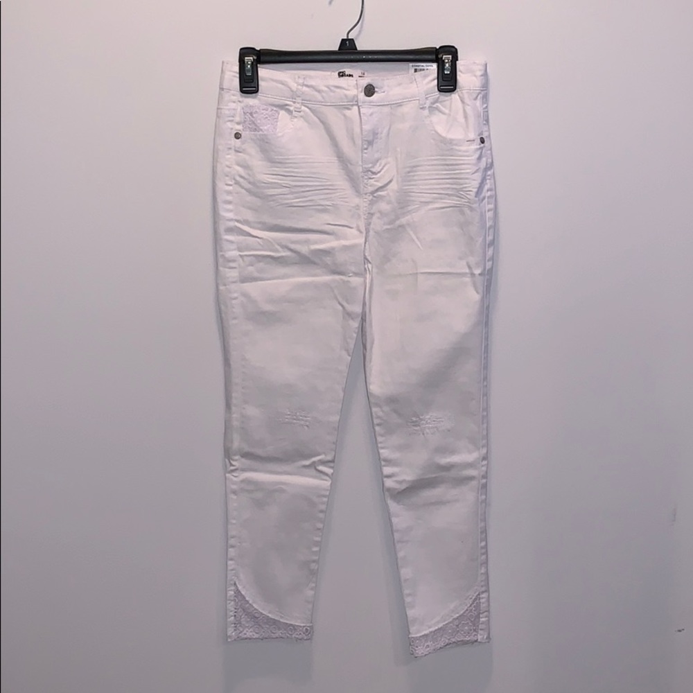 NEW Girls Bright White Skinny Jeans 16